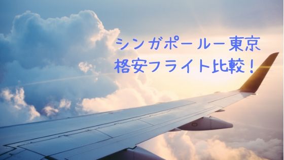 シンガポールー東京間の格安航空券比較 ６往復したので一押しを紹介する 自由に生きたいアラサー女子のブログ